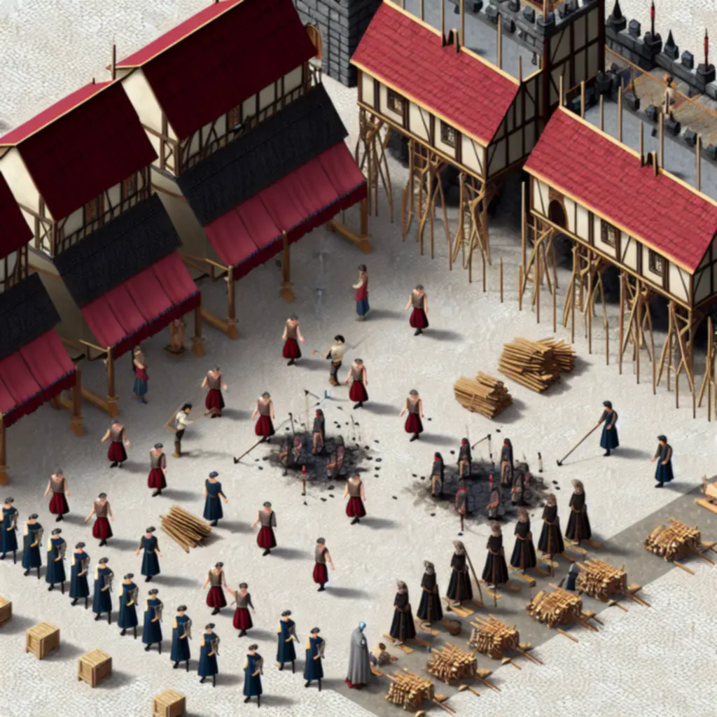 Infografika przedstawiająca trzy podstawowe etapy rozgrywki w Age of Empires IV