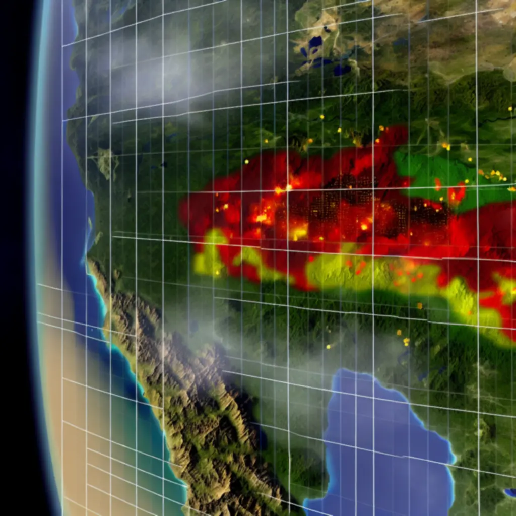 Mapa z przezroczystą nakładką cieplną stref walki