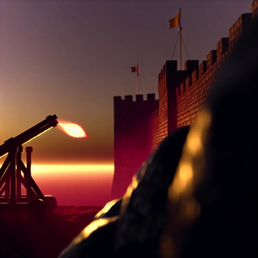 Trebuczet w trakcie ostrzału w Age of Empires IV